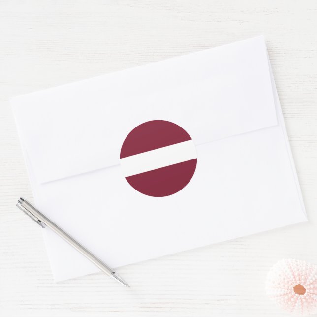 Adesivo Bandeira da Letónia (Envelope)