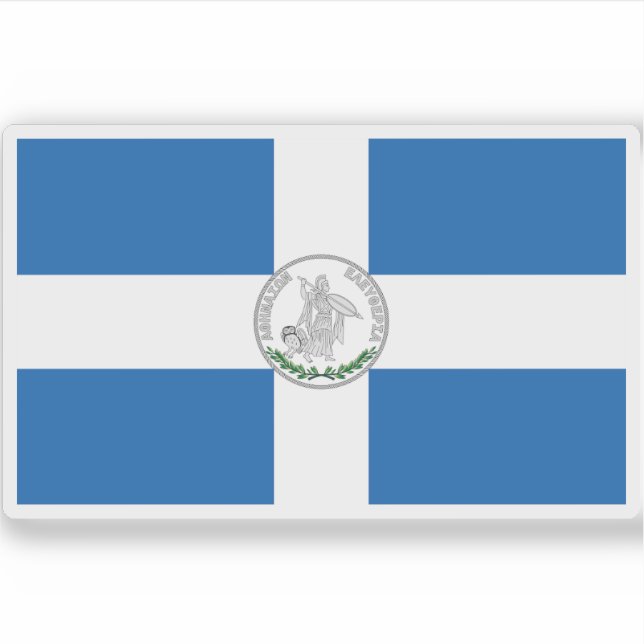 Adesivo Bandeira da Liberdade dos Atenienses (1945-Present (Frente)