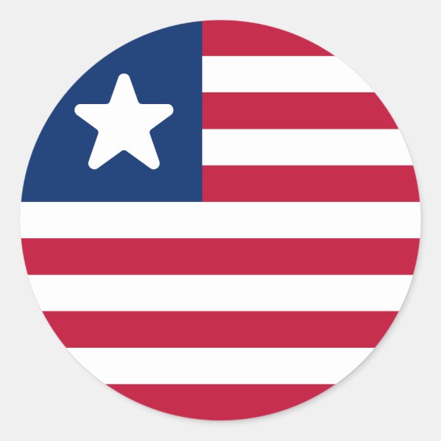 Adesivo Bandeira da Libéria (Frente)