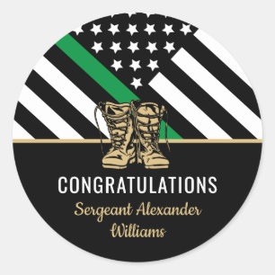 Adesivo Bandeira da linha verde fina do Exército para Refo