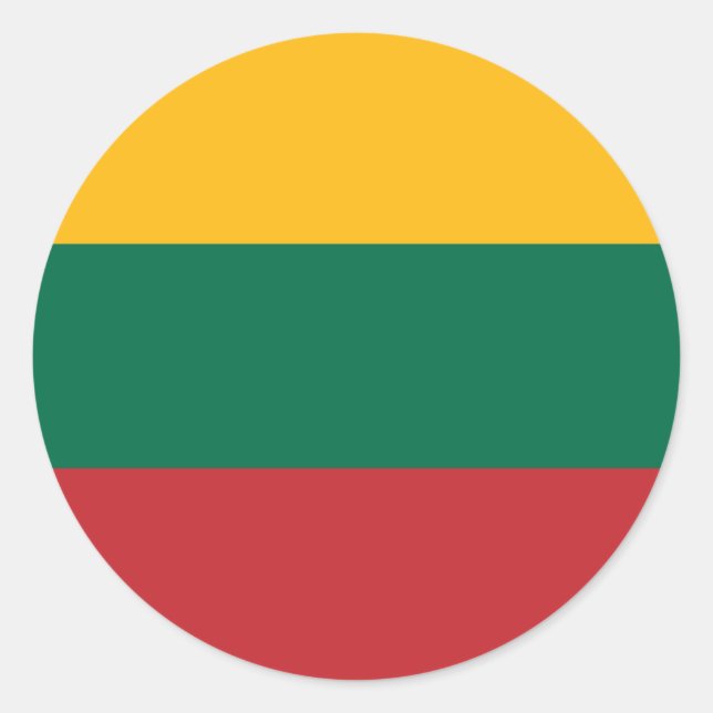 Adesivo Bandeira da Lituânia (Frente)
