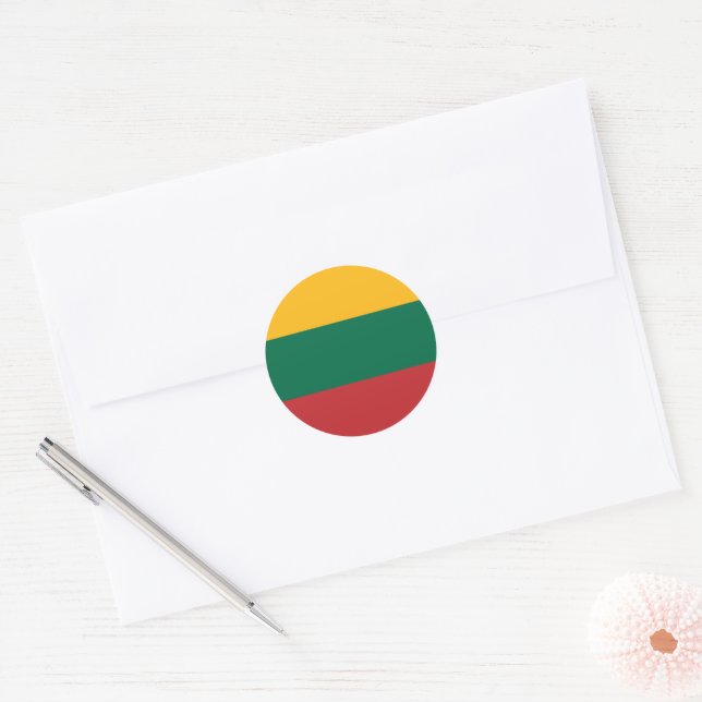 Adesivo Bandeira da Lituânia (Envelope)