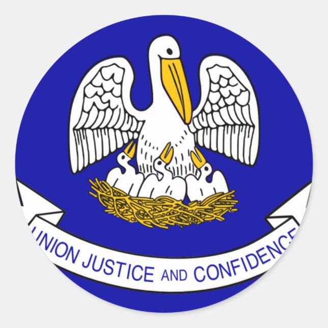 Adesivo Bandeira da Louisiana (Frente)