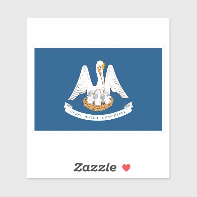 Adesivo Bandeira da Louisiana (Folha)
