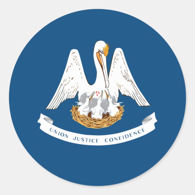 Adesivo Bandeira da Louisiânia, Bandeira da Louisiana (Frente)