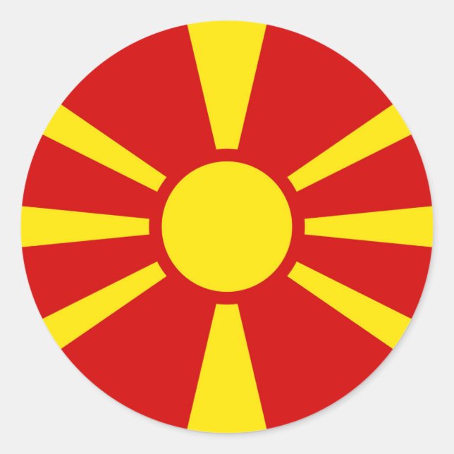 Adesivo Bandeira da Macedônia do Norte (Frente)
