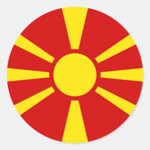 Adesivo Bandeira da Macedônia do Norte