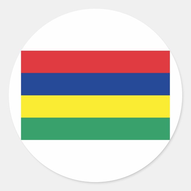 Adesivo Bandeira da Maurícia (Frente)