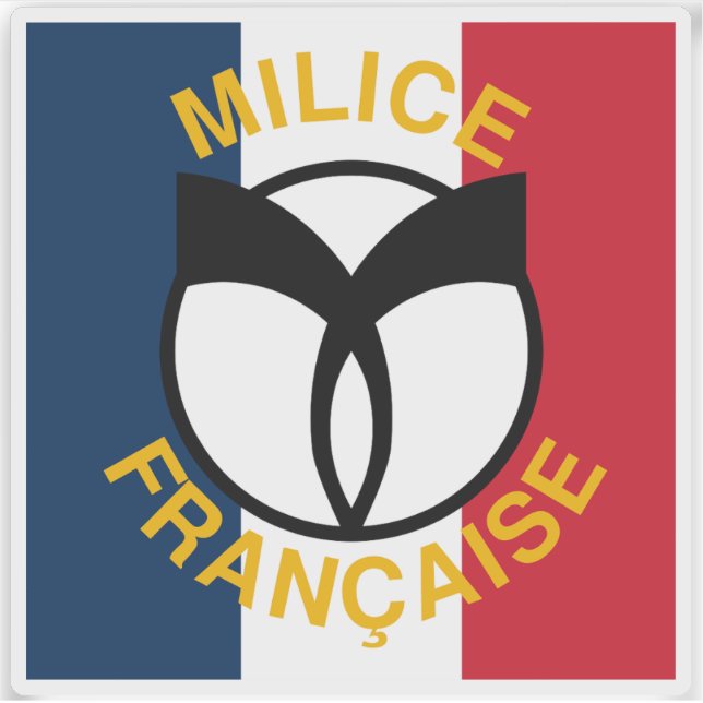 Adesivo Bandeira da milícia colaboracionista francesa (Frente)