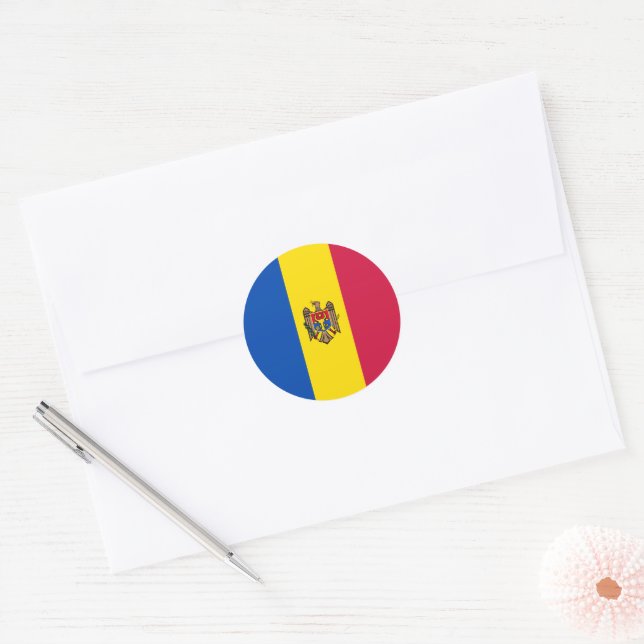 Adesivo Bandeira da Moldávia (Envelope)