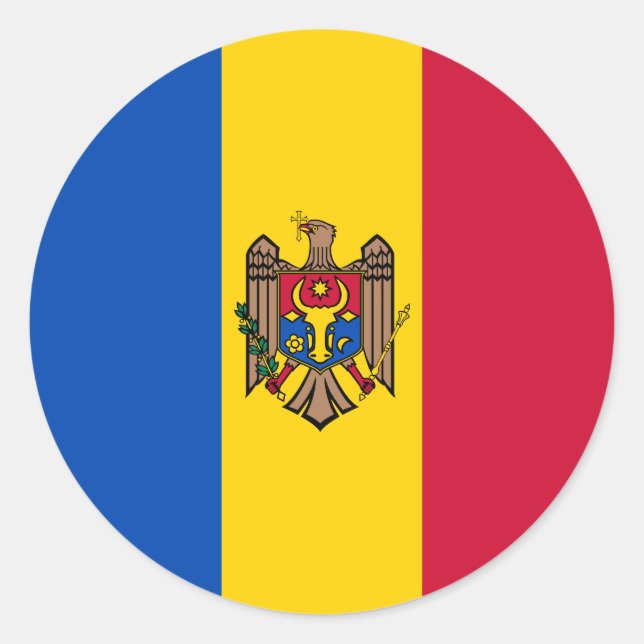 Adesivo Bandeira da Moldávia (Frente)