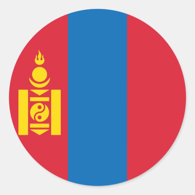 Adesivo Bandeira da Mongólia (Frente)