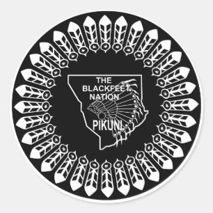 Adesivo Bandeira da Nação Blackfoot