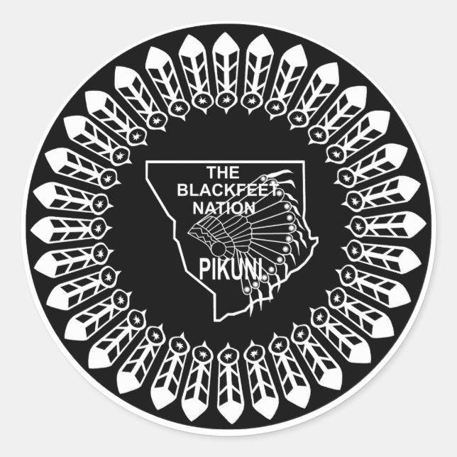 Adesivo Bandeira da Nação Blackfoot (Frente)