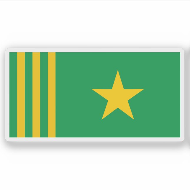 Adesivo Bandeira da Nação Tafea, Vanuatu (1980) (Frente)