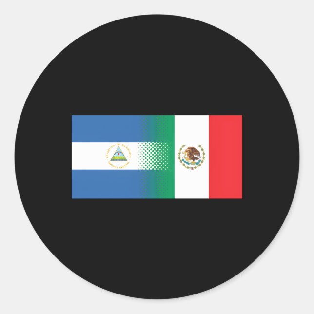 Adesivo Bandeira da Nicarágua Mexicana Nicarágua (Frente)