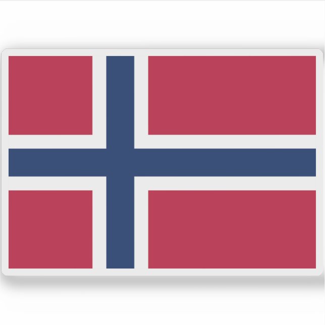 Adesivo Bandeira da Noruega (Frente)