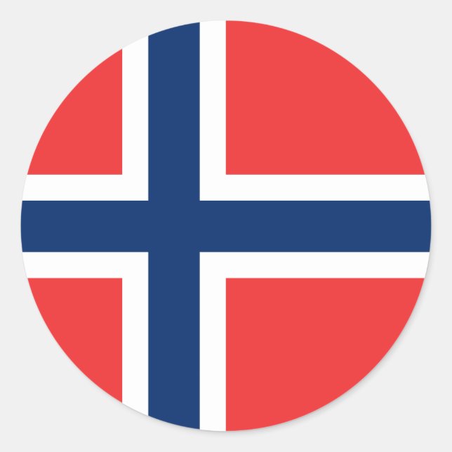 Adesivo Bandeira da Noruega (Frente)