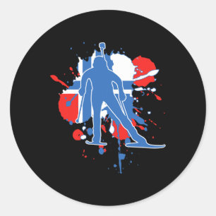 Adesivo Bandeira da Noruega Biathlonista - Biatlo norueguê