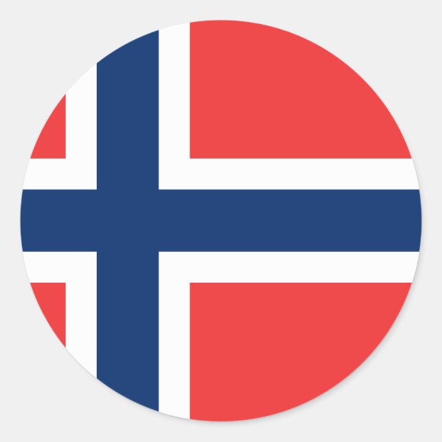 Adesivo Bandeira da Noruega (Noruega) (Frente)