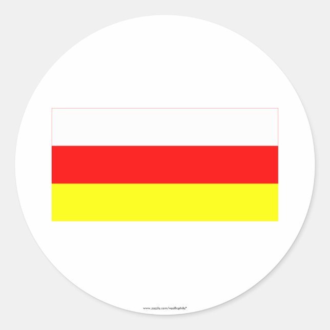 Adesivo Bandeira da Ossétia do Sul (Frente)