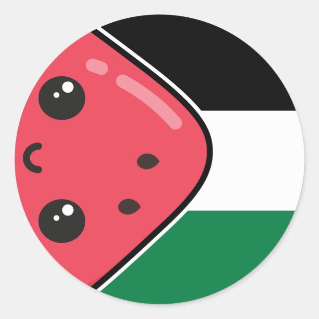 Adesivo Bandeira da Palestina Cura com Palestina Livre de  (Frente)