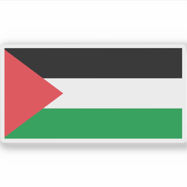 Adesivo Bandeira da Palestina - PNA (1994-presente) (Frente)