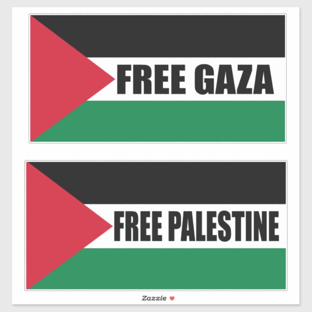 Adesivo Bandeira da Palestina, Salvar Gaza, Gaza livre (Folha)