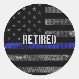 Adesivo Bandeira da Polícia Aposentada e Perturbada