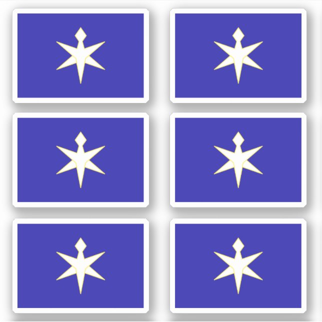 Adesivo Bandeira da Prefeitura de Chiba, Japão (Frente)