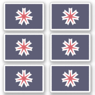 Adesivo Bandeira da Prefeitura de Hokkaido, Japão