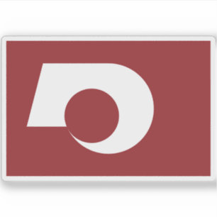 Adesivo Bandeira da Prefeitura de Kumamoto, Japão