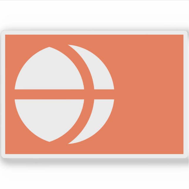 Adesivo Bandeira da Prefeitura de Nagano, Japão (Frente)