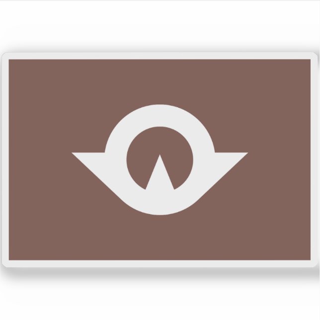 Adesivo Bandeira da Prefeitura de Yamaguchi, Japão (Frente)