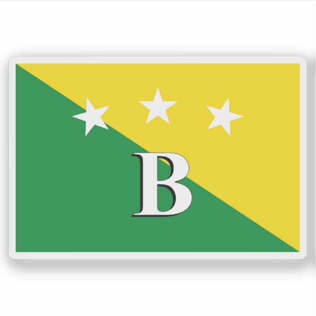 Adesivo Bandeira da província de Bocat del Toro, Panamá (Frente)