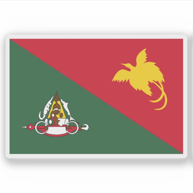 Adesivo Bandeira da Província de East Sepik, Papua-Nova Gu (Frente)