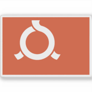 Adesivo Bandeira da Província de Fukushima, Japão