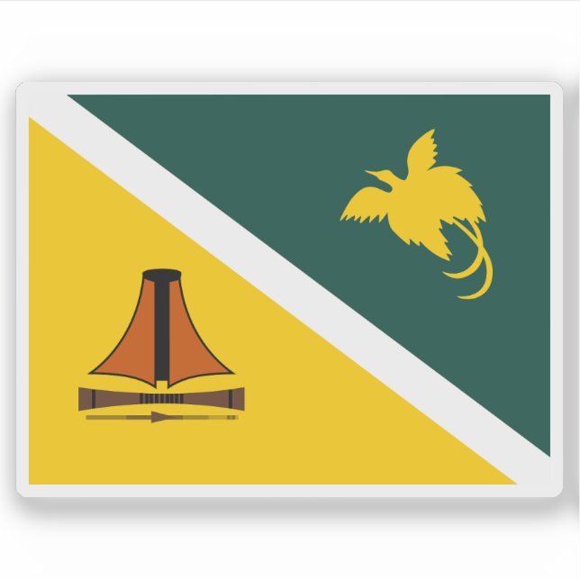 Adesivo Bandeira da província de Jiwaka, Papua-Nova Guiné (Frente)