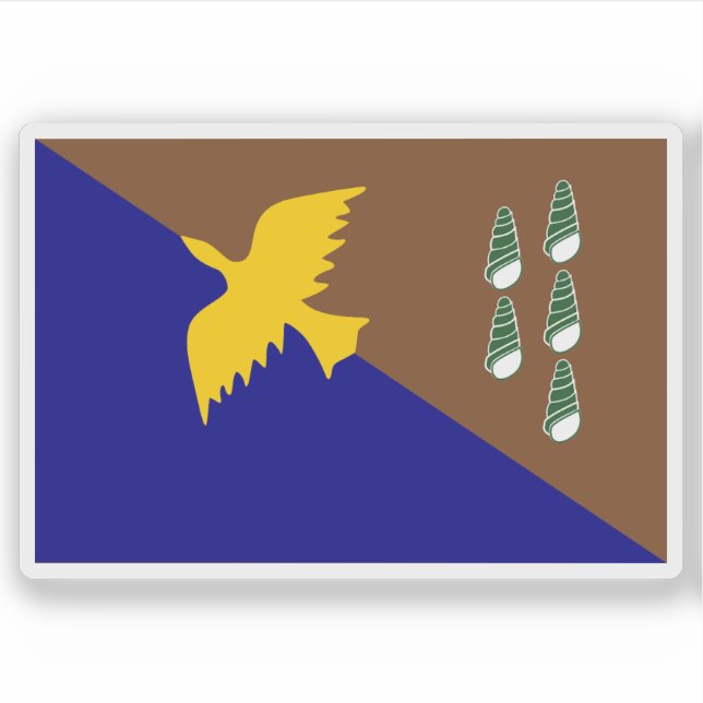 Adesivo Bandeira da província de Manus, Papua-Nova Guiné (Frente)