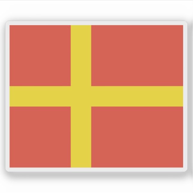 Adesivo Bandeira da província de Skåne (Scania), Suecia (Frente)