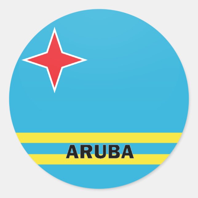Adesivo Bandeira da qualidade de Aruba Roundel (Frente)