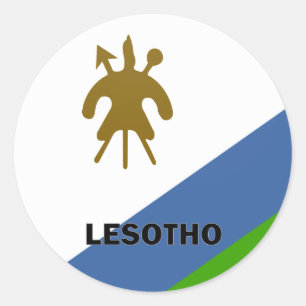 Adesivo Bandeira da qualidade de Lesotho Roundel