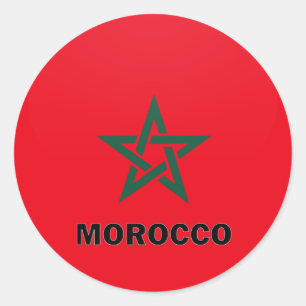 Adesivo Bandeira da qualidade de Marrocos Roundel
