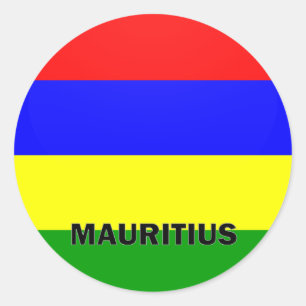 Adesivo Bandeira da qualidade de Maurícia Roundel