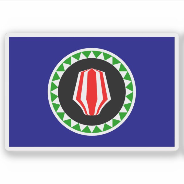 Adesivo Bandeira da região de Bougainville, Papuásia-Nova  (Frente)