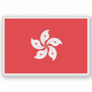 Adesivo Bandeira da região de Hong Kong, China