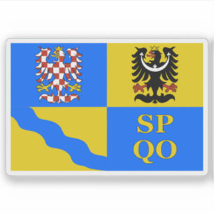 Adesivo Bandeira da região de Olomouc, República Checa