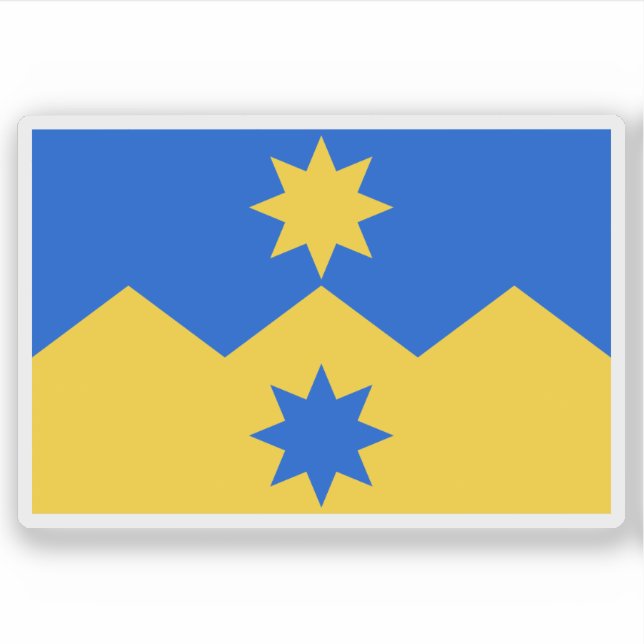 Adesivo Bandeira da região de Otago, Nova Zelândia (Frente)