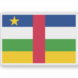 Adesivo Bandeira da República Centro-Africana
