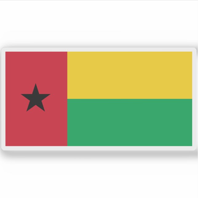 Adesivo Bandeira da República da Guiné-Bissau (Frente)